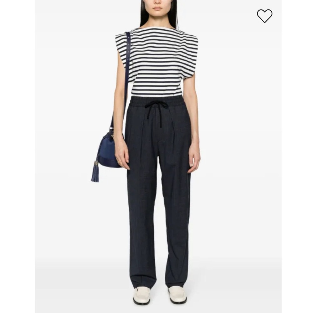 ISABEL MARANT ÉTOILE Priska High-Waisted checked Stretch-Wool Trousers SZ Medium